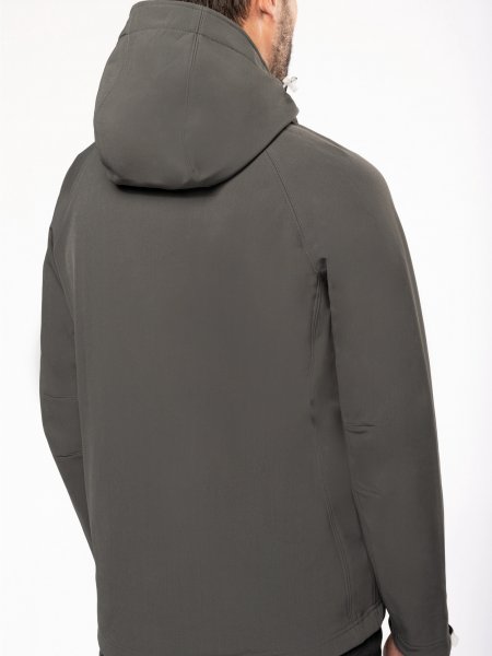 Dos de la veste softshell personnalisable K413 en coloris titanium Dos de la veste softshell personnalisable K413 en coloris titanium