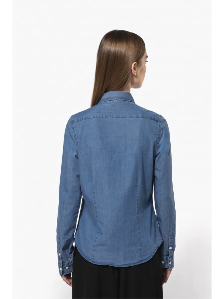 Dos de la chemise en jean pour femme K509