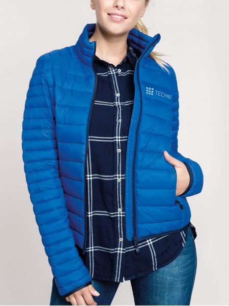 Doudoune femme sans capuche K6121 sans logo portée