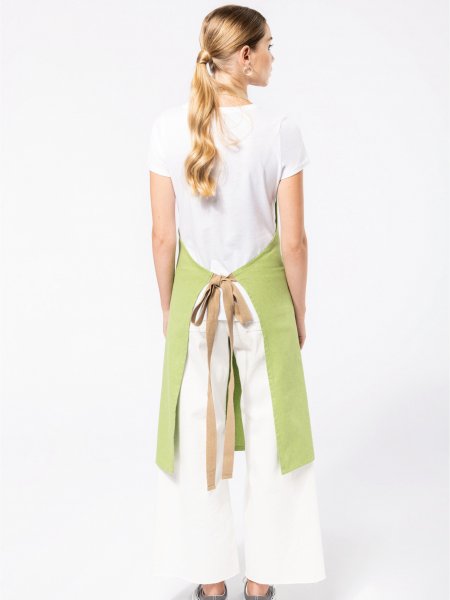 Lien dans le dos du tablier personnalisable K8013 en coloris Green