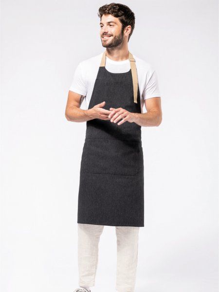 Tablier personnalisable recyclé K8013 en coloris Carbon