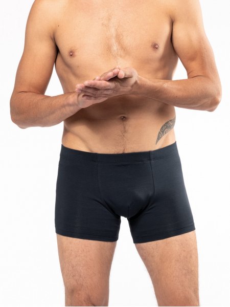 Boxer bio noir homme vue de face Boxer bio noir homme vue de face