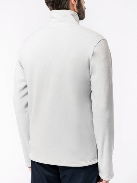 Dos de la veste polaire K9121 en coloris Snow Grey