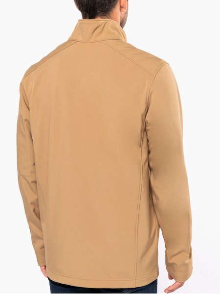 dos de la veste softshell personnalisable K401 Dos de la veste softshell 3 couches personnalisable K401 en coloris Camel