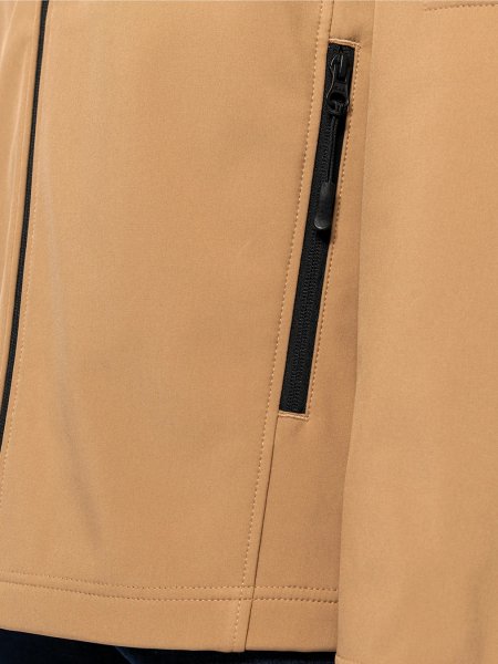 Poche de la veste softshell K401 Poche de la veste softshell 3 couches personnalisable K401 en coloris Camel