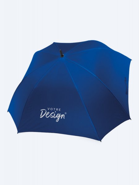 Parapluie de golf carré personnalisable KI2005 bleu roi Parapluie de golf carré KI2005 personnalisable bleu roi, marquage votre design sur un pan