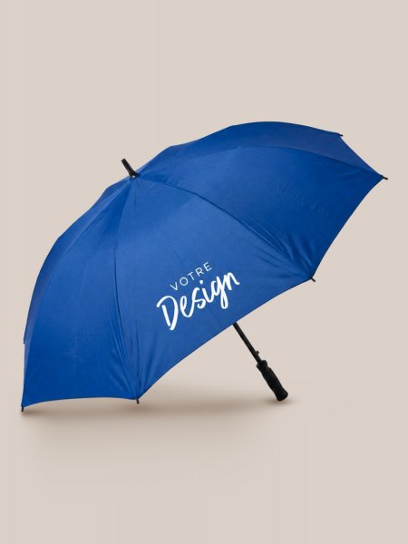 Grand parapluie de golf personnalisable KI2008 bleu Grand parapluie de golf KI2008 personnalisable bleu, marquage votre design sur un pan