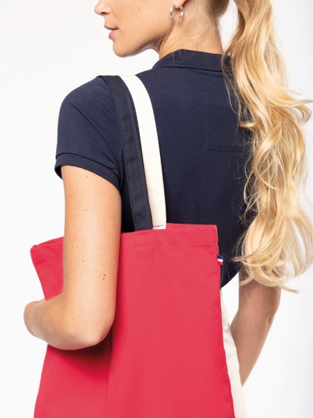 Tote bag tricolore KI3205 Made in France en coloris Red Tote bag tricolore KI3205 Made in France en coloris Red