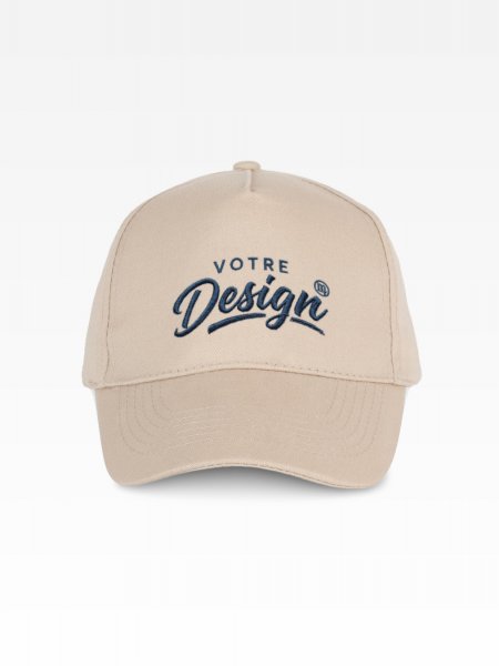 Exemple de marquage personnalisé sur la casquette 5 panneaux KP051