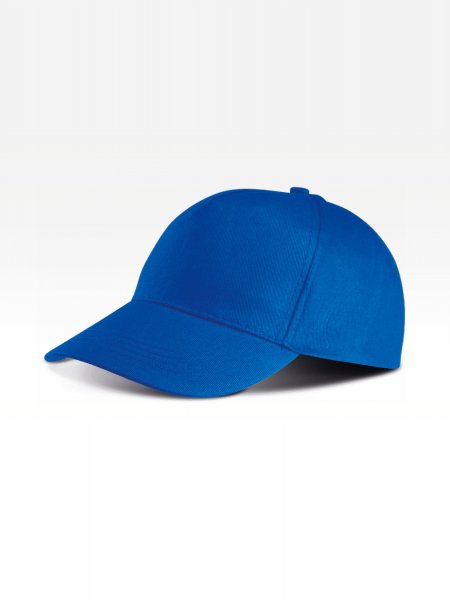 Casquette KP116 de trois quarts Casquette KP116 à personnaliser, coloris bleu roi, vue de trois quarts