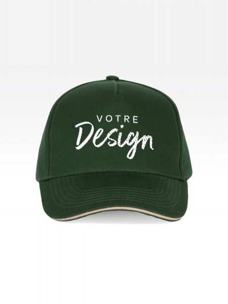 Exemple de marquage personnalisé sur la casquette à fermeture boucle métallique KP124