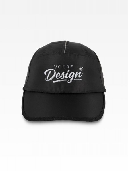 Exemple de marquage personnalisé sur la casquette sport KP205 Exemple de marquage personnalisé sur la casquette sport KP205