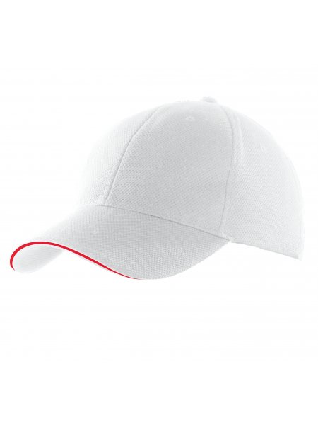casquette blanche en maille piquée vue face casquette blanche en maille piquée vue face