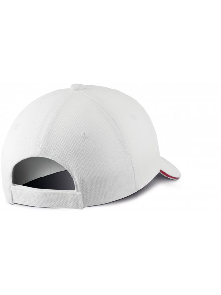 casquette blanche en maille piquée vue dos casquette blanche en maille piquée vue dos
