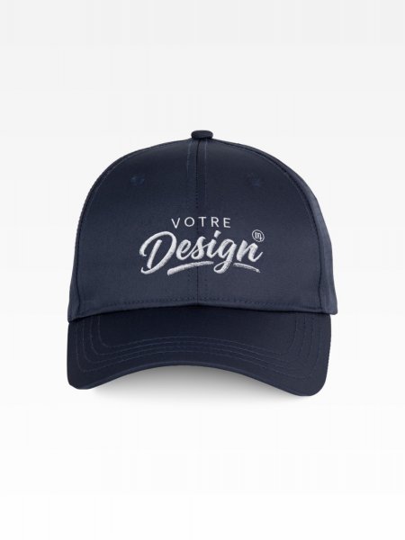Exemple de marquage personnalisé sur la casquette microperforée recyclée KP918