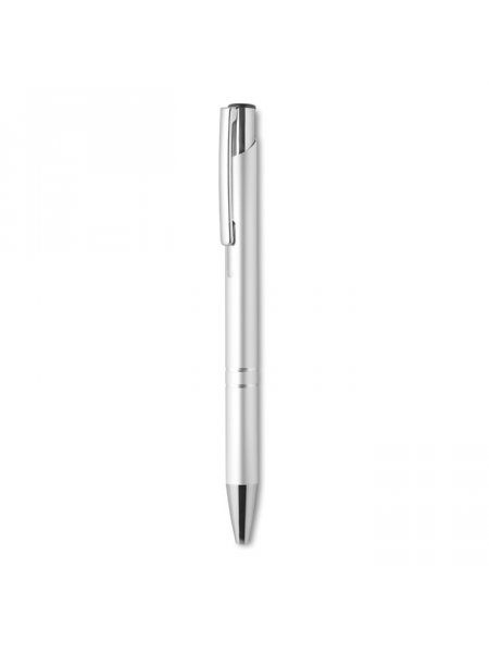 Stylo à bille à bouton poussoir en aluminium personnalisable Argent
