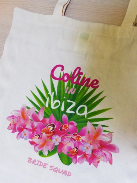 Le tote bag W101 en coloris Natural personnalisé par impression numérique directe
