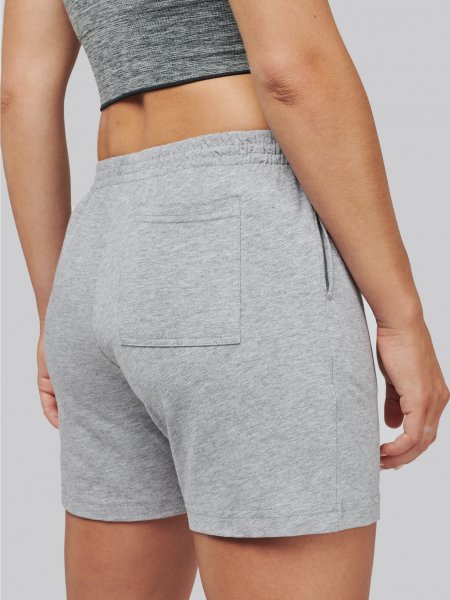 Dos du short en coton pour femme PA152 en coloris Oxford Grey Dos du short en coton pour femme PA152 en coloris Oxford Grey