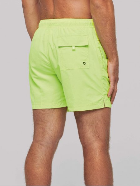 Arrière du short de bain personnalisable PA168 en coloris Lime Arrière du short de bain personnalisable PA168 en coloris Lime