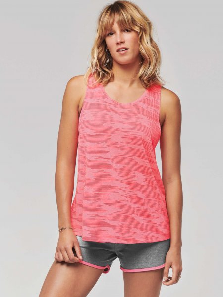 Débardeur pour femme PA4009 en coloris Fluorescent Pink Débardeur pour femme PA4009 en coloris Fluorescent Pink