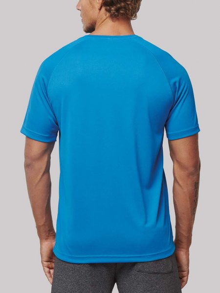 dos du t-shirt de sport en polyester recyclé PA4012 en coloris Aqua Blue dos du t-shirt de sport en polyester recyclé PA4012 en coloris Aqua Blue