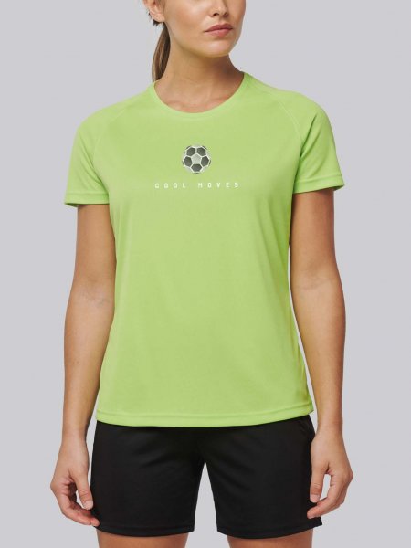 Tee shirt sport femme recyclé PA4013 en coloris Lime
