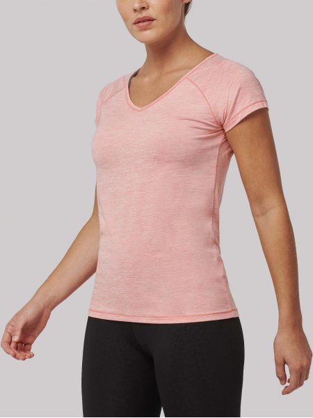 T-shirt de sport pour femme Pa4020 en polyester recyclé, coloris Marl Pink