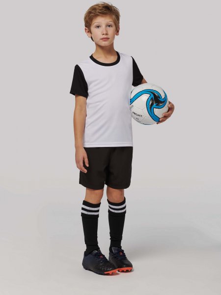 Short de foot pour enfant PA103 en coloris black
