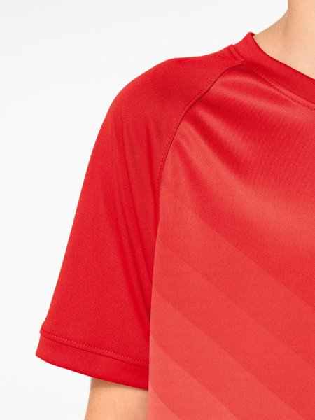 zoom sur la manche du Maillot multisport polyester sublimé enfant personnalisable