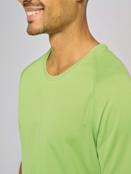 Col du T-shirt sport PA438 en coloris Lime 