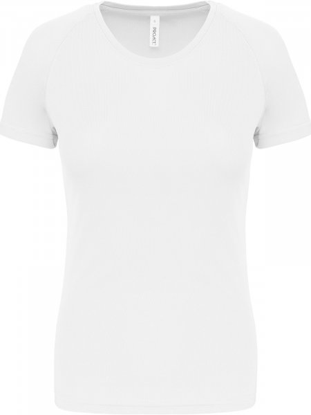 T-shirt sport pour femme personnalisé - manches courtes White