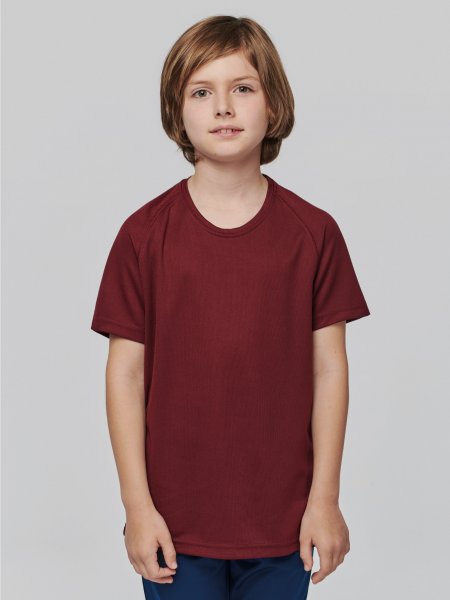 T-shirt de sport pour enfant PA445 à personnaliser en coloris Wine T-shirt de sport pour enfant PA445 à personnaliser en coloris Wine