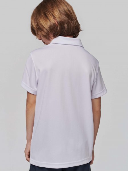 Dos du polo respirant pour enfant PA484 en coloris White Dos du polo respirant pour enfant PA484 en coloris White