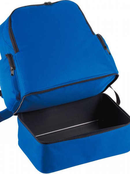 Sac à dos de sport avec base rigide personnalisable bleue Sac à dos de sport avec base rigide personnalisable bleue