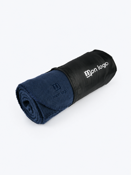 Plaid polaire à personnaliser avec housse personnalisable et logo