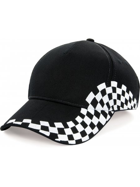 Casquette grand prix - 5 panneaux à personnaliser Black / White