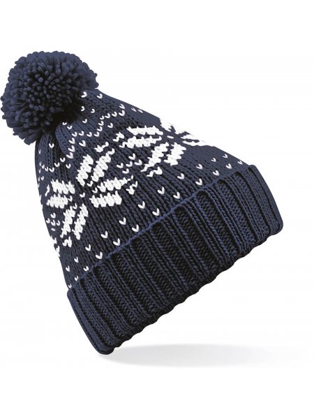 Bonnet Snowstar jacquard French Navy / White
