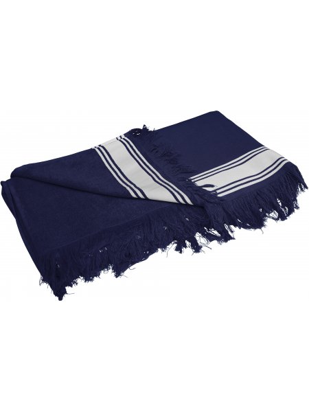 Serviette fouta Navy / White