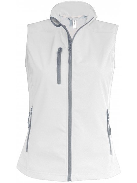 Bodywarmer softshell femme 3 couches White