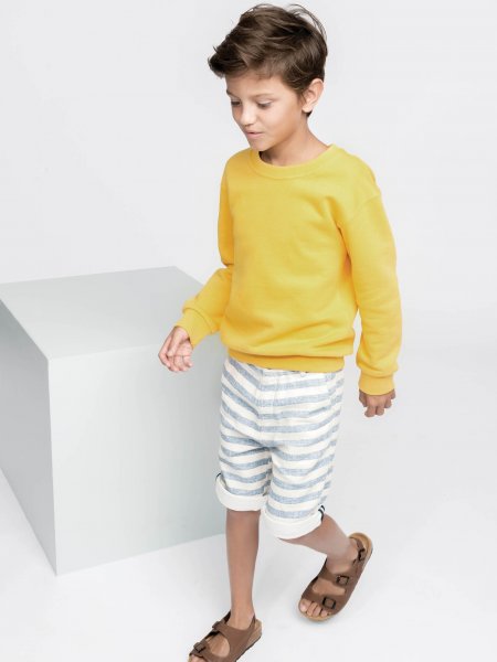 Sweat col rond pour enfant K475 en coloris Yellow