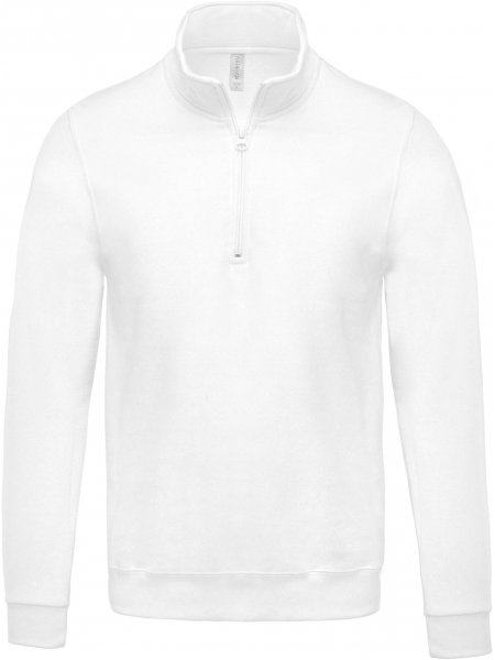 Sweat-shirt col zippé White