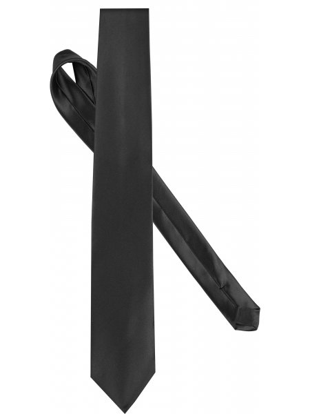 Cravate satinée à personnaliser Black