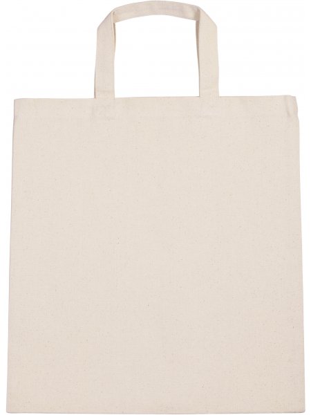 Sac shopping à anses courtes en coton à personnaliser Natural
