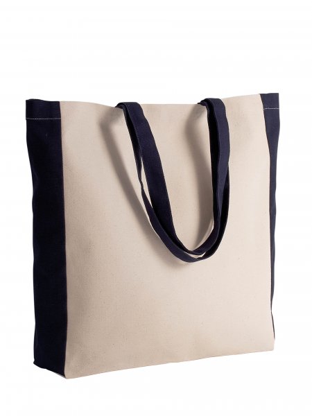 Le sac cabas bicolore KI0275 à personnaliser en coloris Natural / Black