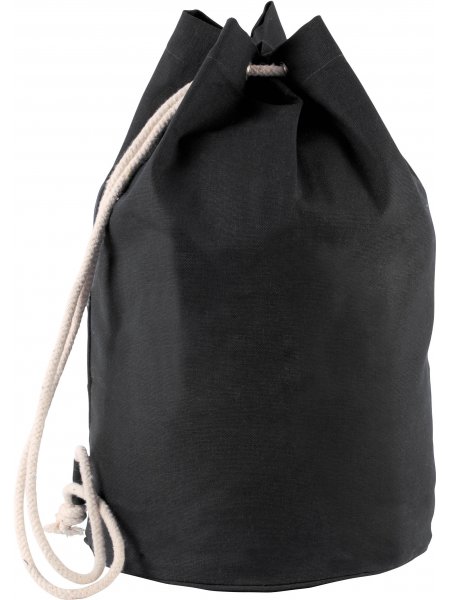 Sac marin en coton avec cordon Black