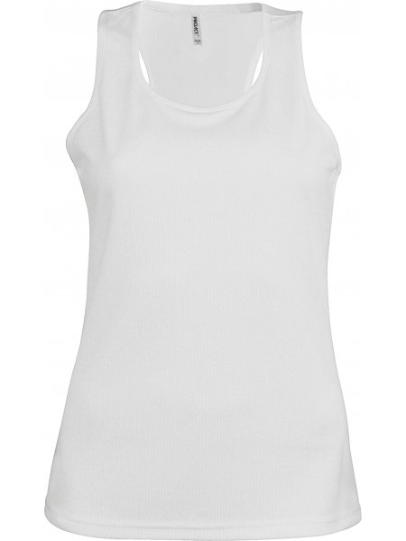 Débardeur de sport respirant femme à personnaliser White