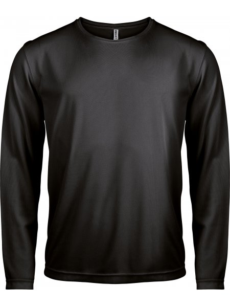 T-shirt de sport personnalisé - manches longues Black