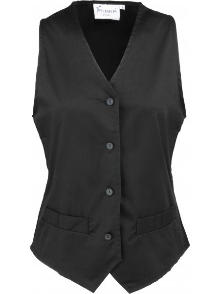 LADIES WAISTCOAT Gilet de serveuse Black