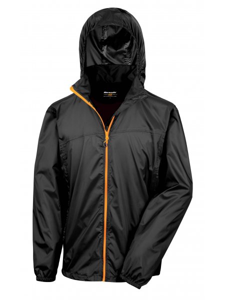 Coupe-vent imperméable déperlant à personnaliser Black / Orange