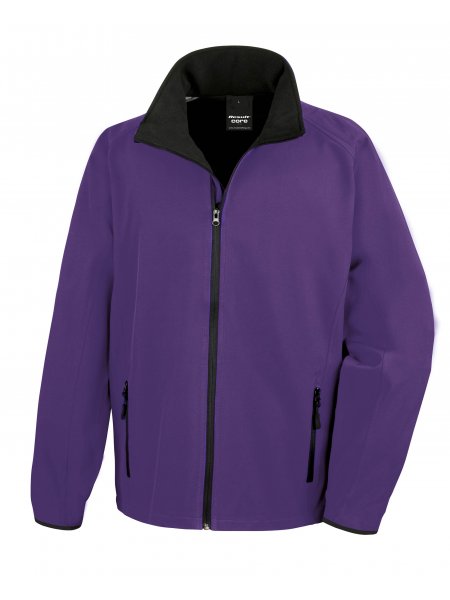 Veste Softshell personnalisée - 2 couches - PAS CHER Purple / Black